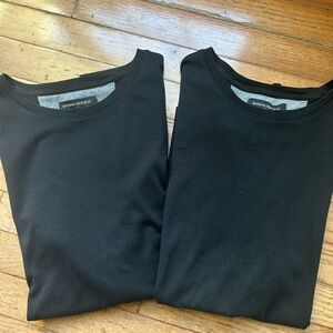 Set Of 2 Men’s Banana Republic Black Crew-Neck Short Sleeve Tshirts, Size L